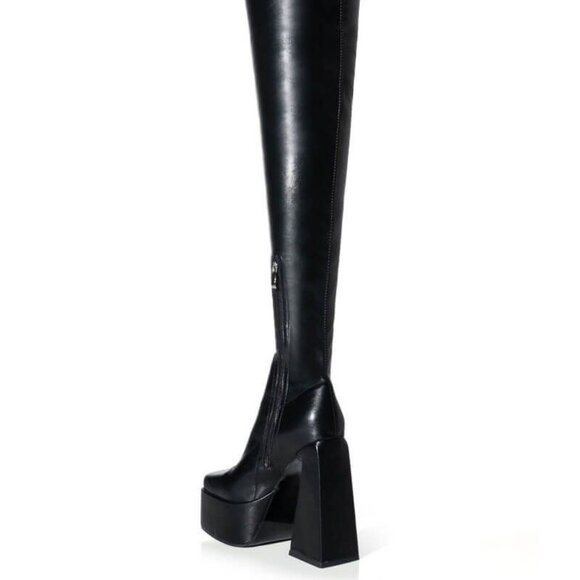 AZALEA WANG " THE ULTIMATE STRUT STRETCH " THIGH HIGH PLATFORM BOOT ( BRAND NEW - Picture 4 of 8